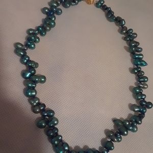 natural Odd-shaped Blue Akoya Cultured Pearl Beads